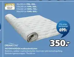 JYSK VESTREFJORDEN madrassbeskytter tilbud