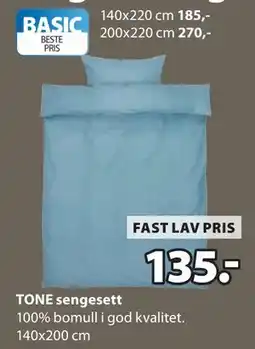 JYSK TONE sengesett tilbud