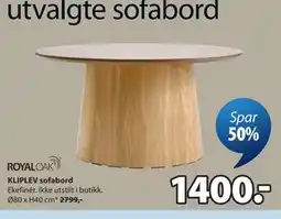 JYSK KLIPLEV sofabord tilbud