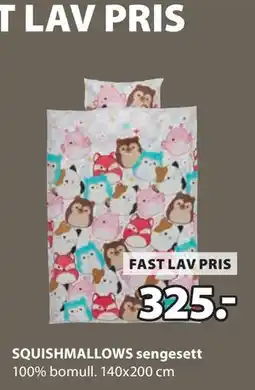 JYSK SQUISHMALLOWS sengesett tilbud