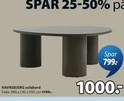 JYSK RAVNSBJERG sofabord tilbud