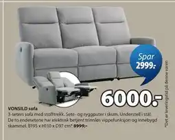 JYSK VONSILD sofa tilbud