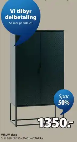 JYSK VIRUM skap tilbud