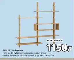 JYSK KARLEBY reolsystem tilbud