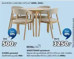 JYSK MARSTRAND spisebord tilbud