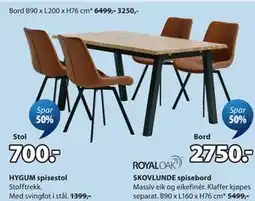 JYSK SKOVLUNDE spisebord tilbud