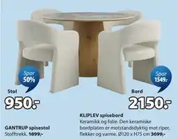 JYSK KLIPLEV spisebord tilbud
