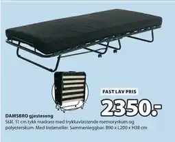JYSK DAMSBRO gjesteseng tilbud