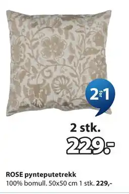 JYSK ROSE pynteputetrekk tilbud