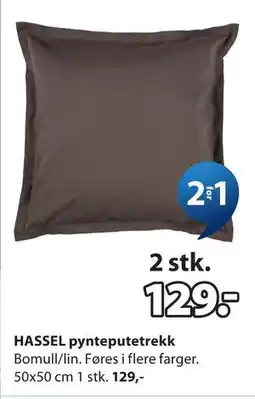 JYSK HASSEL pynteputetrekk tilbud