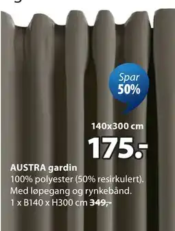 JYSK AUSTRA gardin tilbud