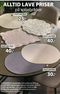 JYSK OSP spisebrikke tilbud