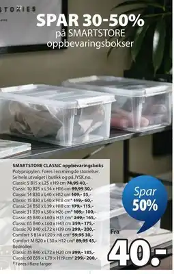 JYSK SMARTSTORE oppbevaringsbokser tilbud