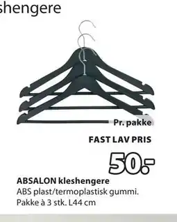 JYSK ABSALON kleshengere tilbud
