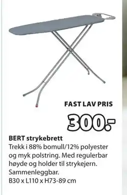 JYSK BERT strykebrett tilbud