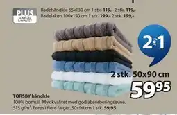 JYSK TORSBY håndkle tilbud