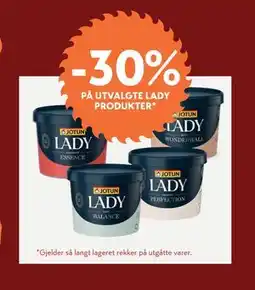 Byggmakker 30% PÅ UTVALGTE LADY PRODUKTER tilbud