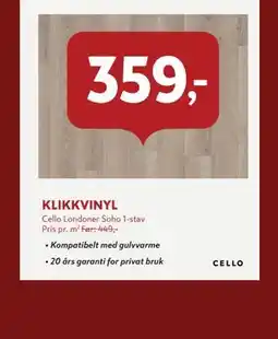 Byggmakker KLIKKVINYL tilbud