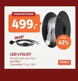 Byggmakker LED LYSLIST tilbud