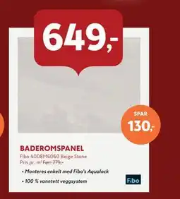 Byggmakker BADEROMSPANEL tilbud