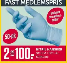 Europris NITRIL HANSKER, Medlemspris tilbud