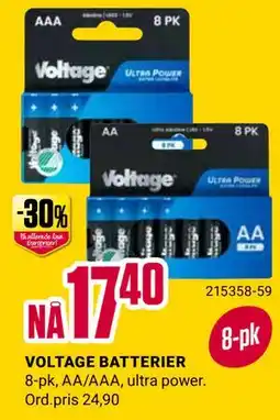 Europris VOLTAGE BATTERIER tilbud