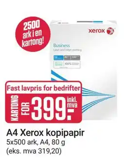 Europris A4 Xerox kopipapir tilbud