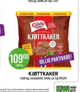 Kiwi KJØTTKAKER tilbud