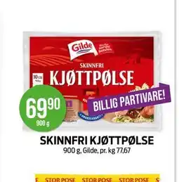 Kiwi SKINNFRI KJØTTPØLSE tilbud