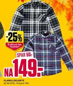 Europris FLANELLSKJORTE tilbud