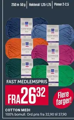 Europris COTTON MEDI, Medlemspris tilbud