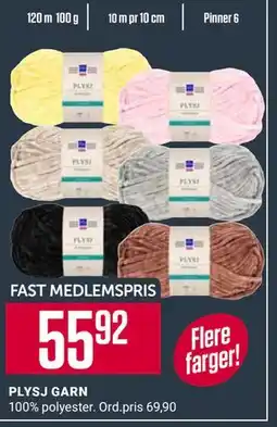 Europris PLYSJ GARN tilbud