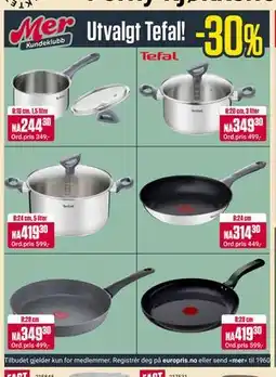 Europris Utvalgt Tefal! tilbud