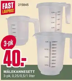 Europris MÅLEKANNESETT tilbud