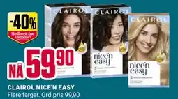 Europris CLAIROL NICE'N EASY tilbud
