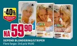 Europris DEPEND BLONDERING/STRIPER tilbud