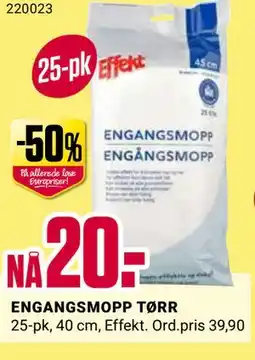 Europris ENGANGSMOPP TØRR tilbud