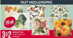Europris SERVIETTER tilbud