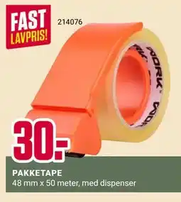 Europris PAKKETAPE tilbud