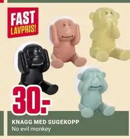 Europris KNAGG MED SUGEKOPP tilbud