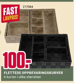 Europris FLETTEDE OPPBEVARINGSKURVER tilbud