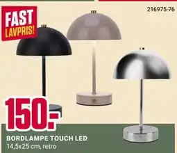 Europris BORDLAMPE TOUCH LED tilbud