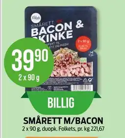 Kiwi SMÅRETT M/BACON tilbud