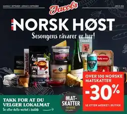 Jacobs OVER 100 NORSKE MATSKATTER tilbud