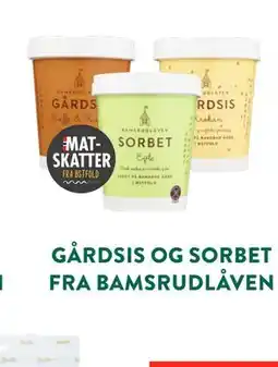 Jacobs GÅRDSIS OG SORBET FRA BAMSRUDLÅVEN tilbud