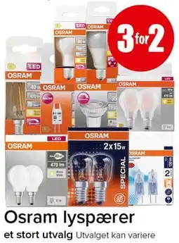 Spar Osram lyspærer tilbud