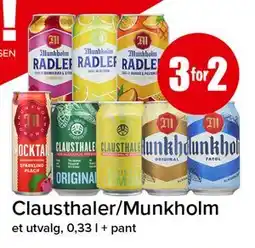 Spar Clausthaler/Munkholm tilbud