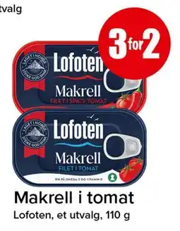 Spar Makrell i tomat tilbud