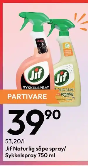 Gigaboks Jif Naturlig såpe spray/ Sykkelspray 750 ml tilbud
