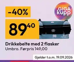 Gigaboks Drikkebelte med 2 flasker tilbud